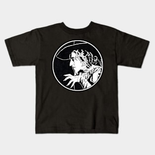 WICKED WITCH OF THE WEST - The Wizard of OZ (Circle Black and White) Kids T-Shirt